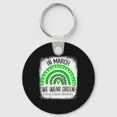 März Wir tragen eine grüne Nierenerkrankung Schlüsselanhänger (Vorderseite)