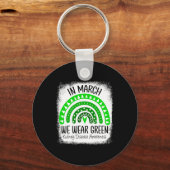 März Wir tragen eine grüne Nierenerkrankung Schlüsselanhänger (Vorderseite)