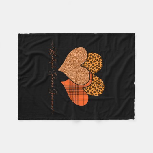 März Wir tragen Orange Multiple Sklerose Awareness Fleecedecke (Vorderseite (Horizontal))