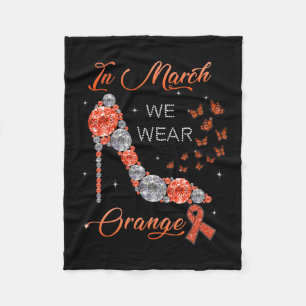 März Wir tragen Orange Multiple Sklerose Awareness Fleecedecke