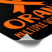 März Wir tragen Orange Multiple Sklerose Awareness Poster (Ecke)