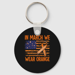 März Wir tragen Orange Multiple Sklerose Awareness Schlüsselanhänger