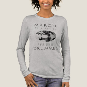 "März zu Ihrem inneren Trommler" Schwarz Inspirati Tri-Blend Shirt
