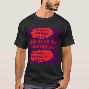 März zum Design der Drumbeat-Logos lila T-Shirt