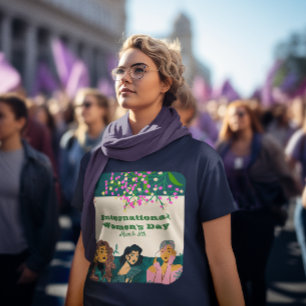 März zum Internationalen Frauentag 8. Blumenfrauen T-Shirt