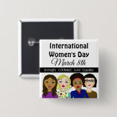 März zum Internationalen Frauentag 8. Button (Vorne & Hinten)
