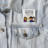 März zum Internationalen Frauentag 8. Button (Beispiel)