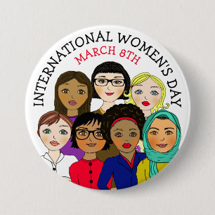 März zum Internationalen Frauentag 8. Button