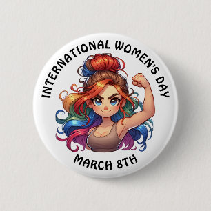 März zum Internationalen Frauentag 8. Button