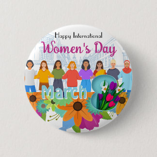 März zum Internationalen Frauentag 8. Button