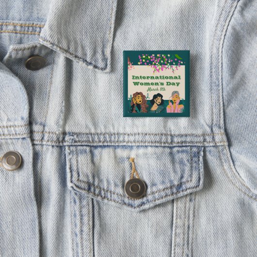 März zum Internationalen Frauentag 8. Button (Beispiel)