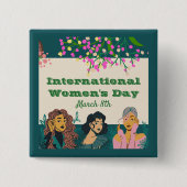 März zum Internationalen Frauentag 8. Button (Vorderseite)