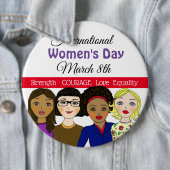 März zum Internationalen Frauentag 8. Button (Beispiel)