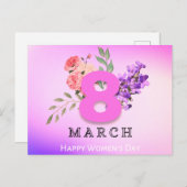 März zum Internationalen Frauentag 8. Postkarte (Vorne/Hinten)
