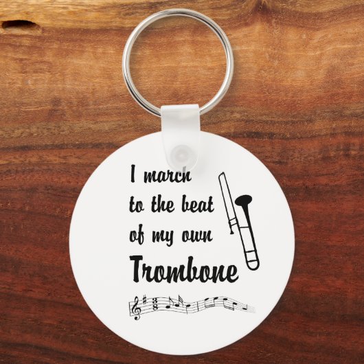 März zur Beat: Trombone Schlüsselanhänger (Vorderseite)