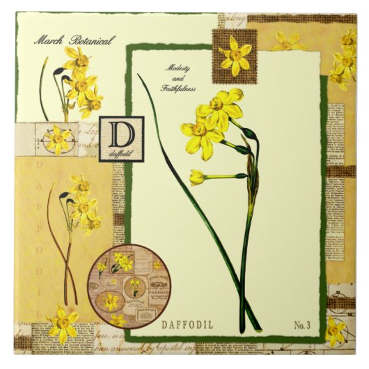 Märzblume Fliese (Vorderseite)