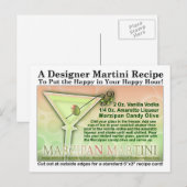 Marzipan Martini Rezept Postkarte (Vorne/Hinten)
