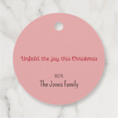 Marzipan Origami Christmas Geschenkanhänger (Rückseite)