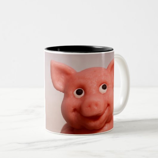 Marzipan Pig 001 Zweifarbige Tasse (VorderseiteRechts)