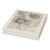 Märzveilchen mit Feder und Tinte Gummistempel (Stempel)