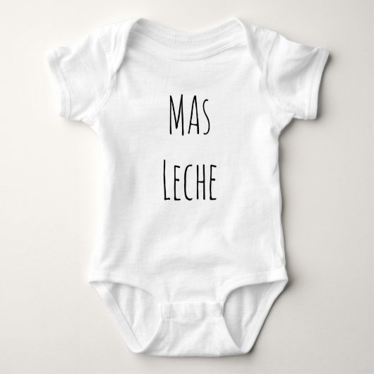 Mas leche lustiger Babybodysuit Baby Strampler (Vorderseite)
