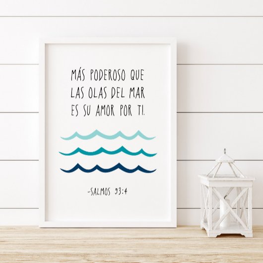 Más Poderoso Que Las Olas Del Mar, Salmos 93:4 Poster