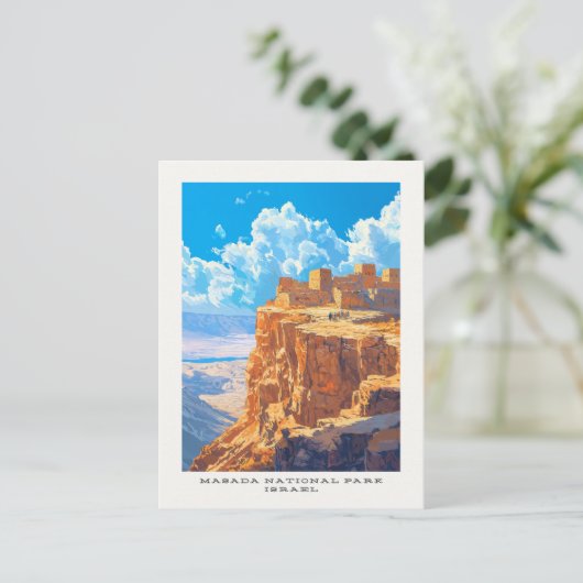 Masada Nationalpark Israel Reisen Postkarte (Stehend Vorderseite)