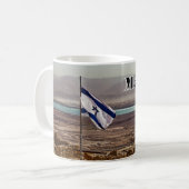 Masada View with Flag Kaffeetasse (Vorderseite Links)