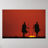 Masai at Sunset Poster (Vorne)