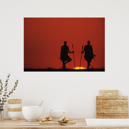 Masai at Sunset Poster (Küche)