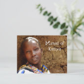 Masai Frau in Kenia Postcard Postkarte (Stehend Vorderseite)