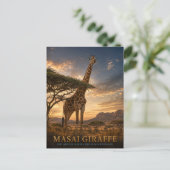 Masai-Giraffe-Savanne TIEREN Postkarte (Stehend Vorderseite)