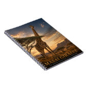 Masai-Giraffe-Savanne VINTAGE Notizblock (Rechte Seite)