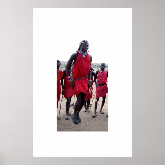 Masai-Krieger in Kenia Poster (Vorne)