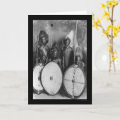 Masai-Krieger Kenia, Afrika 1920 Karte (Gelbe Blume)