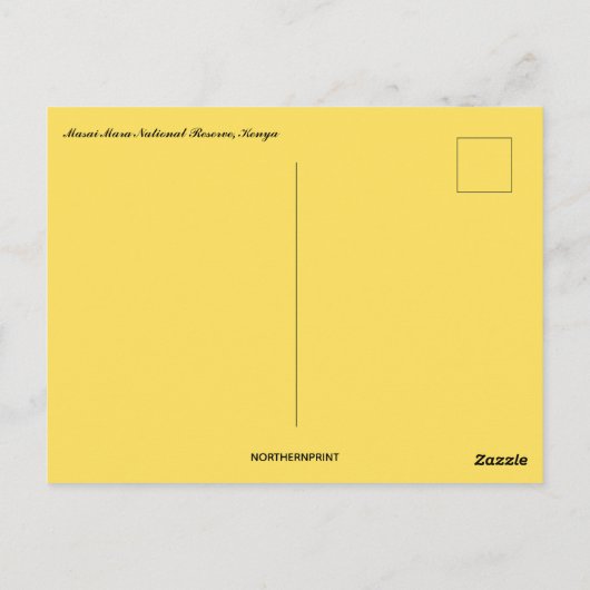 Masai Mara National Reserve in Kenia Postcard Postkarte (Rückseite)