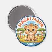 Masai Mara Nationalreservat KENYA Magnet (Vorderseite/Rückseite)