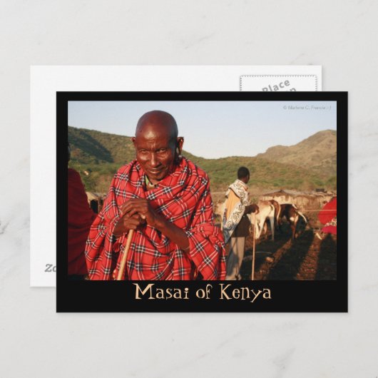 Masai von Kenya Postcard Postkarte (Vorne/Hinten)