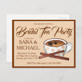 Masala Chai Bridal Polterabend Teacup Party Einladungspostkarte (Vorne/Hinten)