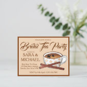 Masala Chai Bridal Polterabend Teacup Party Einladungspostkarte (Stehend Vorderseite)