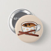Masala Chai Teacup Indian Spiced Black Tee Cuppa Button (Vorne & Hinten)