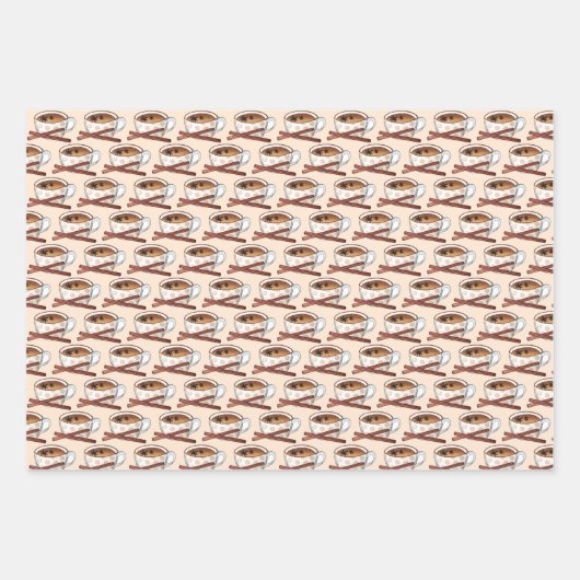 Masala Chai Teacup Indian Spiced Black Tee Cuppa Geschenkpapier Set (Vorderseite)