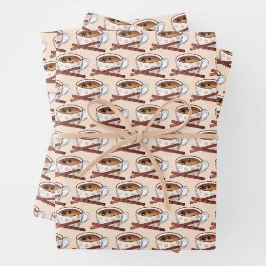 Masala Chai Teacup Indian Spiced Black Tee Cuppa Geschenkpapier Set (Beispiel)