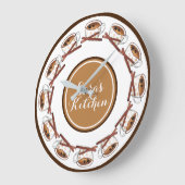 Masala Chai Teacup Indian Spiced Black Tee Cuppa Große Wanduhr (Winkel)