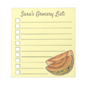 Masala Dosas South Indian Food Cuisine Potato Dosa Notizblock (Vorderseite)