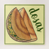 Masala Dosas South Indian Food Cuisine Potato Dosa Puzzle (Horizontal)