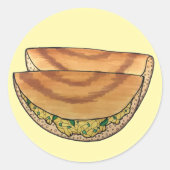 Masala Dosas South Indian Food Cuisine Potato Dosa Runder Aufkleber (Vorderseite)