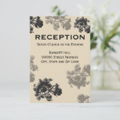 Masala Flora Hochzeitsempfang Einladung (Stehend Vorderseite)