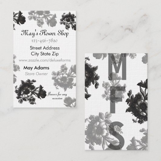 Masala Flora Visitenkarte (Vorne/Hinten)