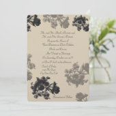 Masala Flora Wedding Einladung (Stehend Vorderseite)